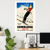 Combloux, Chemins de Fer Francias, Skiposter Poster (Heimbüro)