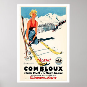 Combloux, Seilbahn Megève, Frankreich Vintage Poster