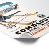 Combloux Vintage-Reiseplakat restauriert Poster (Ecke)