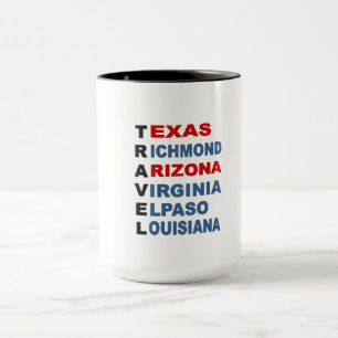 Combo Becher schwarz REISE USA Tasse