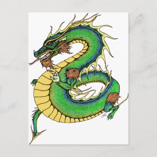 Combo Dragon Postkarte (Vorderseite)