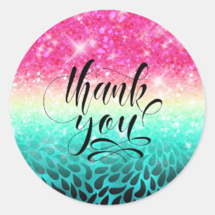 Combo-Glitzer Gradient to Petals ID433 Runder Aufkleber