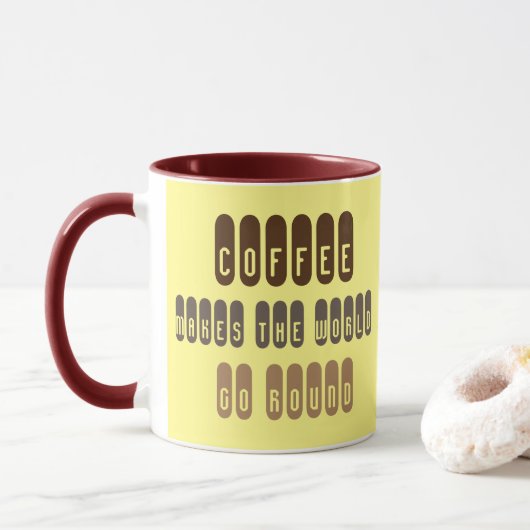 Combo-Kaffee-Tasse "Dein Morgen-Aufzug" Tasse (Mit Donut)