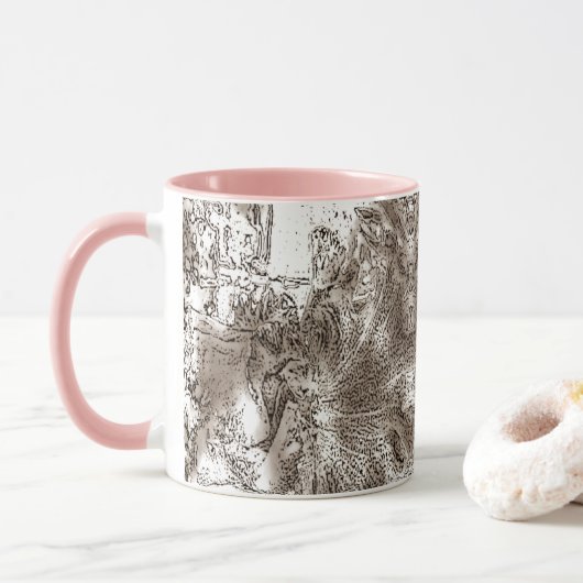 Combo-Kaffee-Tasse "neutral und elegant" Tasse (Mit Donut)
