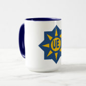 Combo mug 444 g weiß/ Meerblau EU Tasse (Vorderseite Links)
