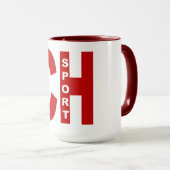 COMBO MUG 444 ml rot CH SPORT Tasse (VorderseiteRechts)