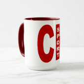 COMBO MUG 444 ml rot CH SPORT Tasse (Vorderseite Links)