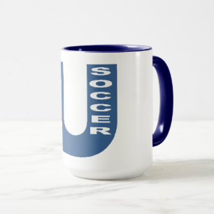 Combo Mug 444 ml weiß/Meerblau USA SOCCER Tasse