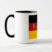 Combo Mug 444 ml weiß/schwarz DEUTSCHLAND FUSSBALL Tasse (Links)