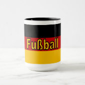 Combo Mug 444 ml weiß/schwarz DEUTSCHLAND FUSSBALL Tasse (Zentrum)