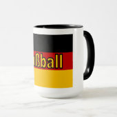 Combo Mug 444 ml weiß/schwarz DEUTSCHLAND FUSSBALL Tasse (VorderseiteRechts)