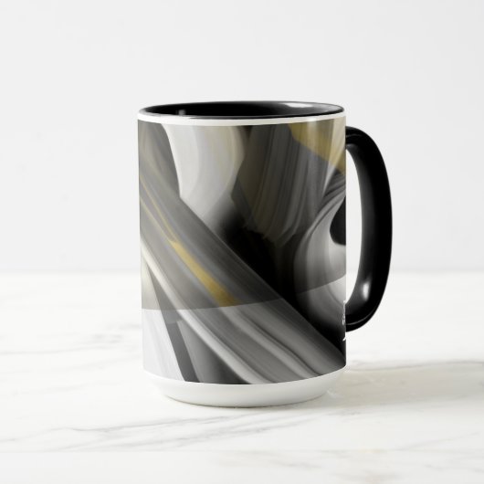 Combo Mug Abstract Trend Innendekoration Schwarz Tasse (VorderseiteRechts)