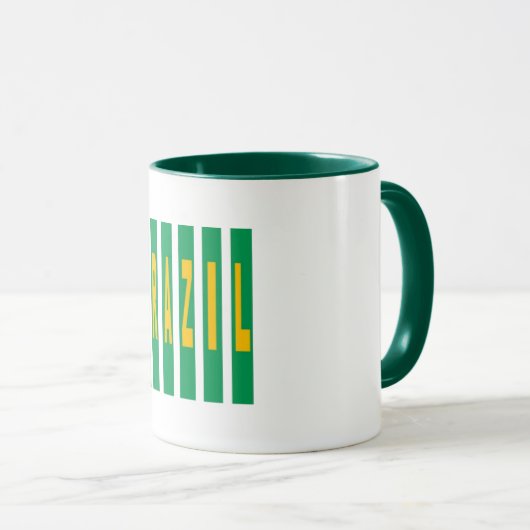 Combo mug blanc vert DESIGN BRAZIL Tasse (VorderseiteRechts)