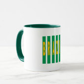 Combo mug blanc vert DESIGN BRAZIL Tasse (Vorderseite Links)