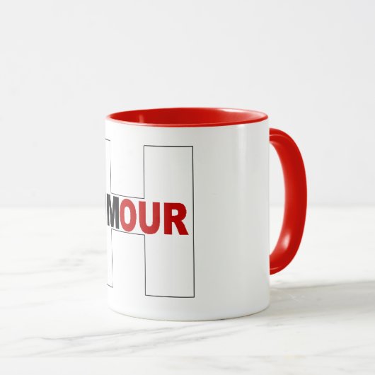 Combo mug rouge HUMOUR Tasse (VorderseiteRechts)