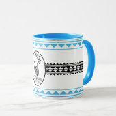 Combo mug Tribal Cagou Blue Style Tasse (VorderseiteRechts)