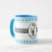 Combo mug Tribal Cagou Blue Style Tasse (Vorderseite Links)