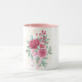 Combo-Rosa-Blume Tasse (Zentrum)