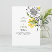 Combo Sonnenblumenwasser-Brautparty Einladung (Stehend Vorderseite)