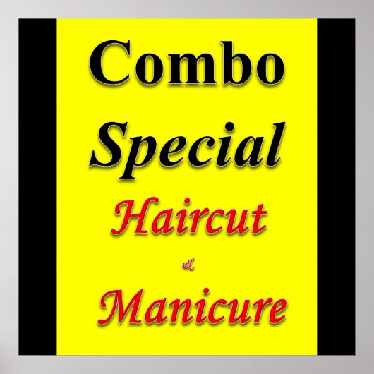 Combo Special Manicure & Haircut Sale Poster Matte (Vorne)