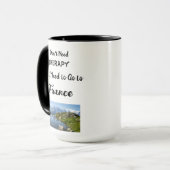 Combo-Tasse, 15 oz I brauche keine Therapie Tasse (Vorderseite Links)