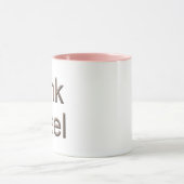 Combo-Tasse aus rosa Stahl Tasse (Zentrum)