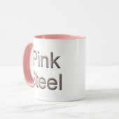 Combo-Tasse aus rosa Stahl Tasse (Vorderseite Links)