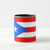 Combo Tasse Black mit der Flagge von Puerto Rico, (Zentrum)