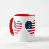 Combo-Tasse der amerikanischen Flagge Tasse (Vorderseite Links)