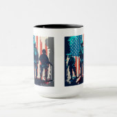 Combo-Tasse der amerikanischen Soldaten, 15 oz Tasse (Zentrum)