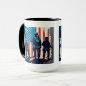 Combo-Tasse der amerikanischen Soldaten, 15 oz Tasse (Vorderseite Links)