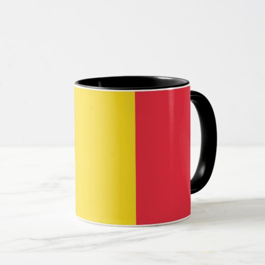 Combo-Tasse der belgischen Flagge Tasse (VorderseiteRechts)
