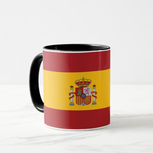 Combo-Tasse der Flagge des Königreichs Spanien Tasse (Vorderseite Links)