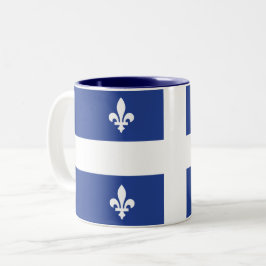 Combo-Tasse der Quebec-Flagge Zweifarbige Tasse