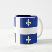 Combo-Tasse der Quebec-Flagge Zweifarbige Tasse (VorderseiteRechts)