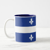 Combo-Tasse der Quebec-Flagge Zweifarbige Tasse (Links)