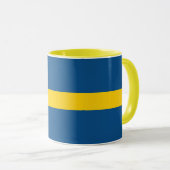 Combo-Tasse der schwedischen Flagge Tasse (VorderseiteRechts)
