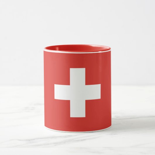 Combo-Tasse der Schweizer Flagge Tasse (Zentrum)