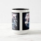 Combo-Tasse des Doppelexposure Man, 15 oz Tasse (Zentrum)