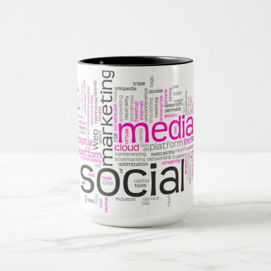 Combo-Tasse des Social Media-Marketings Tasse (Zentrum)