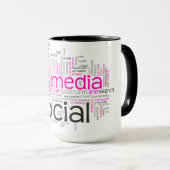 Combo-Tasse des Social Media-Marketings Tasse (VorderseiteRechts)