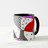 Combo-Tasse für abstraktes Kunstdesign Tasse (VorderseiteRechts)