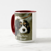 Combo-Tasse! King Charles Spaniel England Tasse (Vorderseite Links)