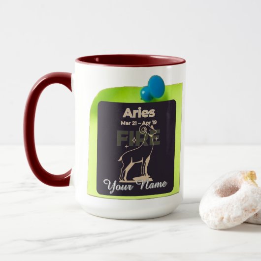 Combo Tasse M01 #PinnedMyZodiac! Aries (Mit Donut)