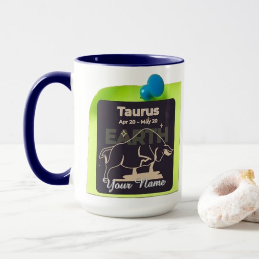 Combo Tasse M02 #PinnedMyZodiac! Taurus (Mit Donut)