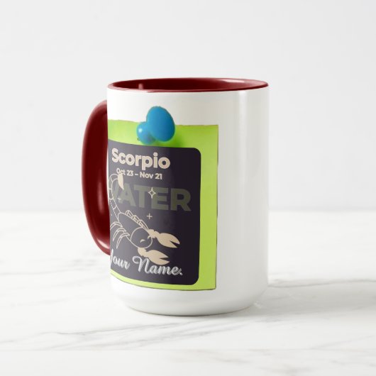 Combo Tasse M08 #PinnedMyZodiac! Skorpio (Vorderseite Links)