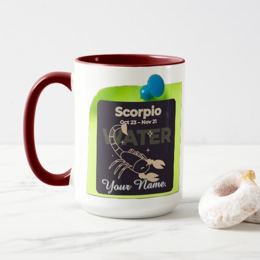 Combo Tasse M08 #PinnedMyZodiac! Skorpio (Mit Donut)