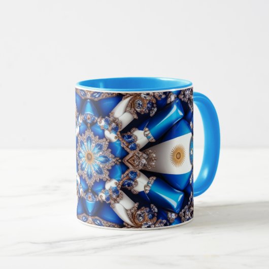 Combo-Tasse mit argentinischen Farben Tasse (VorderseiteRechts)