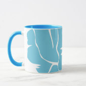 Combo-Tasse mit blauer Blume Tasse (Links)
