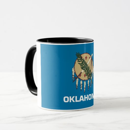 Combo-Tasse mit der Flagge des Staat Oklahoma, USA Tasse (Vorderseite Links)